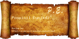 Pospisil Euniké névjegykártya